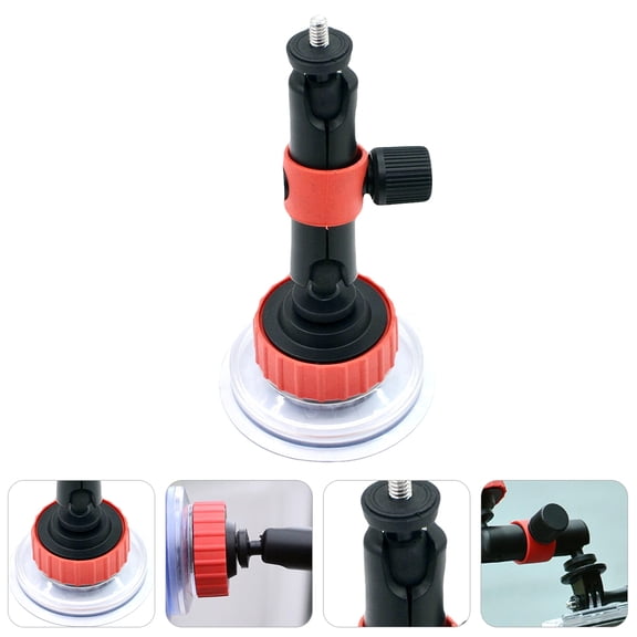 DINHEAROM Black Dashboard Car Camera Holder with Powerful Suction Cup for Outdoor Use