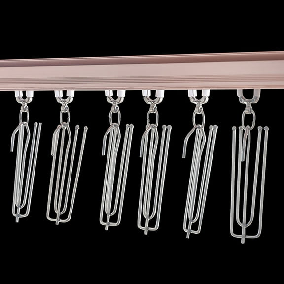 DINHEAROM Curtain Hooks for Drapery 50Pcs Waterproof Rustproof Smooth Sliding Home Decor
