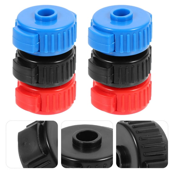 DINHEAROM Drum Cymbal Quick Release Nuts 6Pcs Red Plastic Simple Structure for Stage Drumming