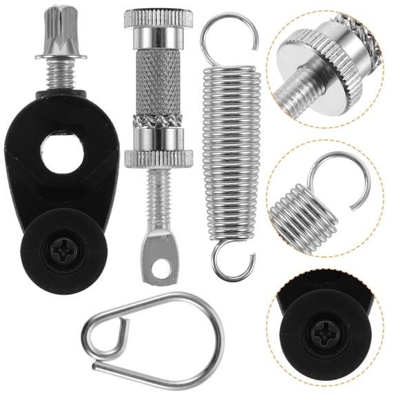 DINHEAROM Drum Set Accessories Assorted Color Plastic Metal Foot Pedals 1Set For Musicians Drummers Compact Durable