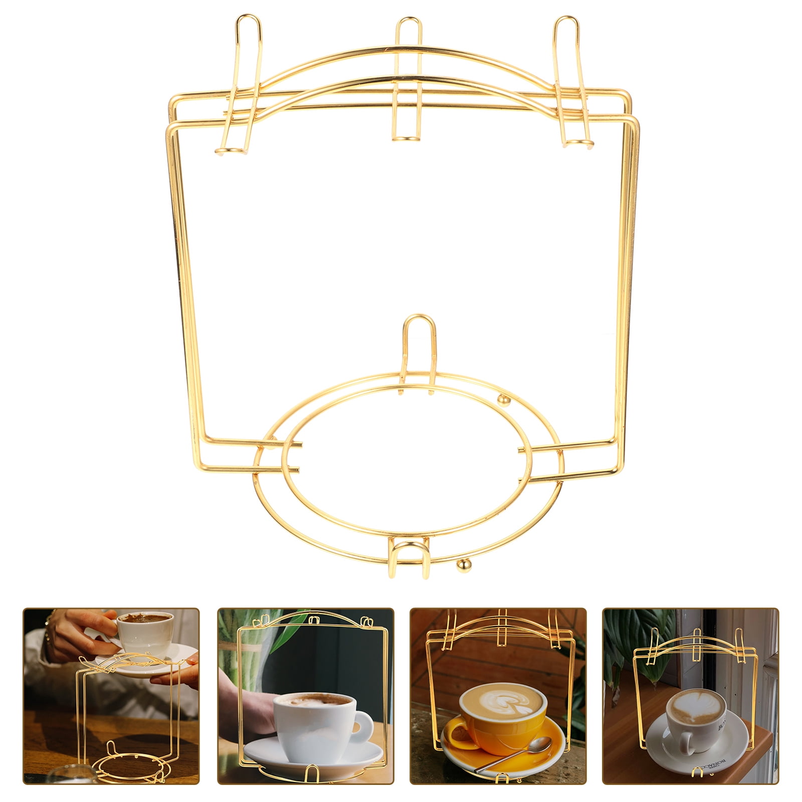DINHEAROM Golden Iron Mug Rack for Coffee Mugs and Tea Cups 1Pcs ...