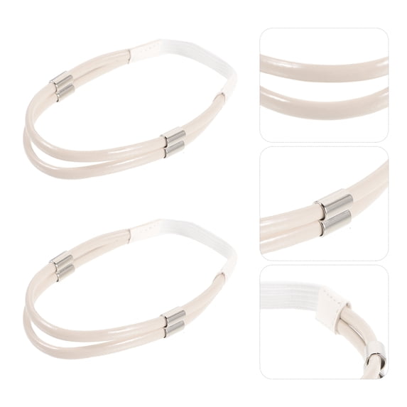 DINHEAROM High Heel Shoe Straps 1 Pair of Elegant and Glamorous Metal and Elastic Accessories for Women