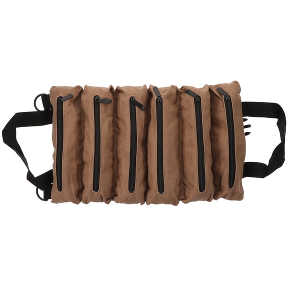DINHEAROM Khaki Rectangular Tool Roll Bag 1Pack For Men Tool Organizer With Canvas Material 47X26.6Cm