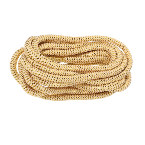 DINHEAROM 1Pair Decorative Round Shoelaces Golden Metal Wire for Casual Shoes and Trainers