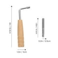 thumbnail image 1 of DINHEAROM Lyre Harp Tuning Tool 1 x Tuning Wrench Wood for Music Practice and Maintenance, 1 of 8