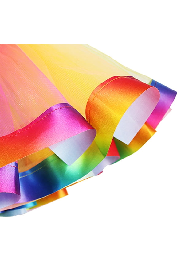 Multi Color Nylon Tutu Skirt for Girls with Comfortable Material and Design Size L