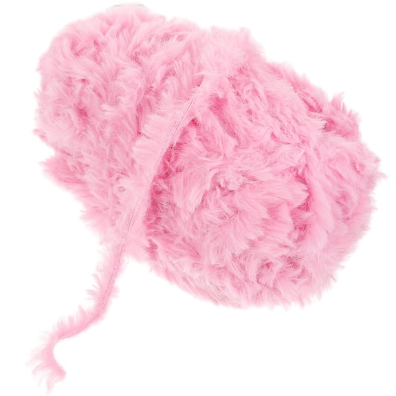 DINHEAROM Pink Acrylic Fiber Crochet Yarn 1 Roll for Yarn for Crafts and Beading