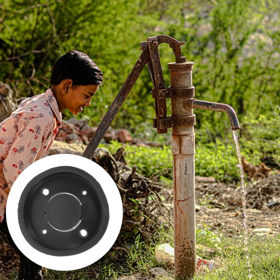 DINHEAROM Pitcher Pump Leathers 4Pcs Rubber Universal Cup Bottom Accessories for Water Pumping