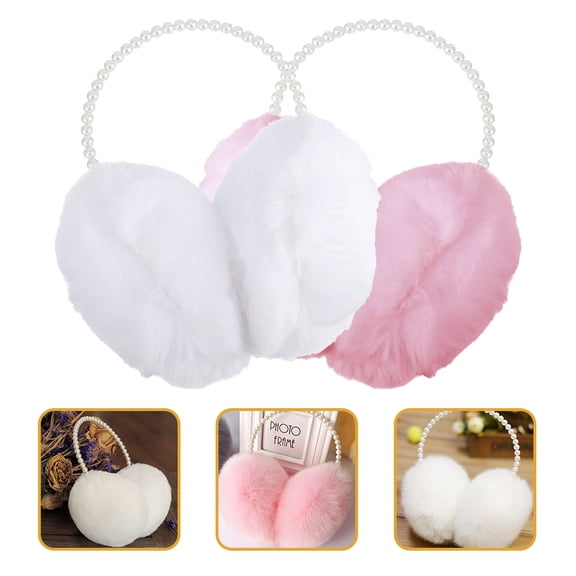 DINHEAROM Plush and ABS Earmuffs for Winter Protection Assorted Color Comfortable Warm and Durable 2Pcs