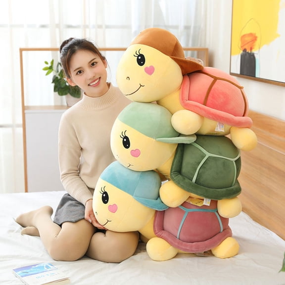 DINHEAROM Simulation Turtle Toy Kawaii Stuffed Animal Ideal for Sofa Cushion and Party Decorations 1Set