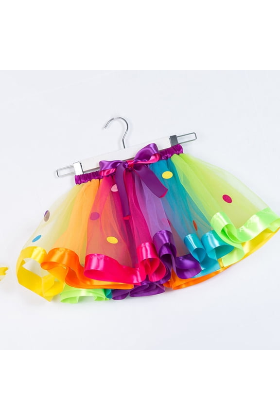 Tulle Skirt Kids Tutu Skirt For Girls Multi Color Princess Style Nylon Spandex 1 Set For Dancing