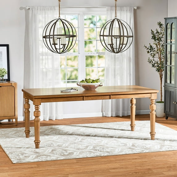 My Texas House Perry Extendable Dining Table in Warm Brown Finish
