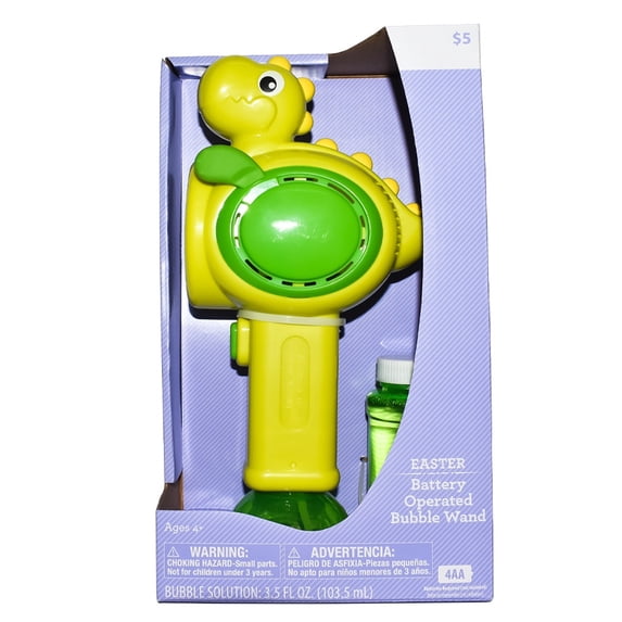 Battery Operated Dino Bubble Wand, Green, Easter by Way To Celebrate