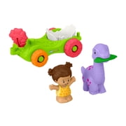 Fisher-Price Little People Dinosaur Parade Egg Car & Figure Set Toddler Toy, 3 Pieces