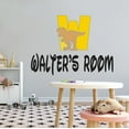 thumbnail image 1 of DINO LETTER W - Dinosaur T-Rex Silhouette Letter W Alphabet Decoration Sticker Customized Name Lettering Art Design Vinyl Kids Bedroom Playroom Wall Decal 30" x 21", 1 of 3