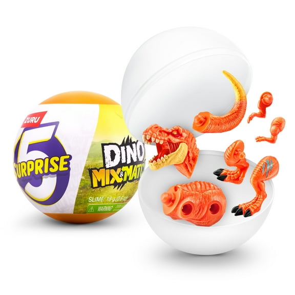 5 Surprise Dino Mix Match (Assorted) Collectible Blind Novelty and Gag Toy for Child by ZURU