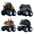 thumbnail image 1 of DINOBROS Pull Back Dinosaur Car 4 Pack Dino Toys for 3 Year Old Boys and Toddlers T-Rex Dinosaur Games Monster Trucks Play Vehicles Birthday Gifts, 1 of 8