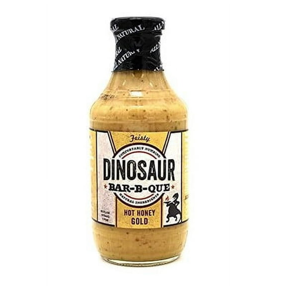 DINOSAUR SAUCE BBQ Hot Honey Gold 19 oz (Pack of 6)