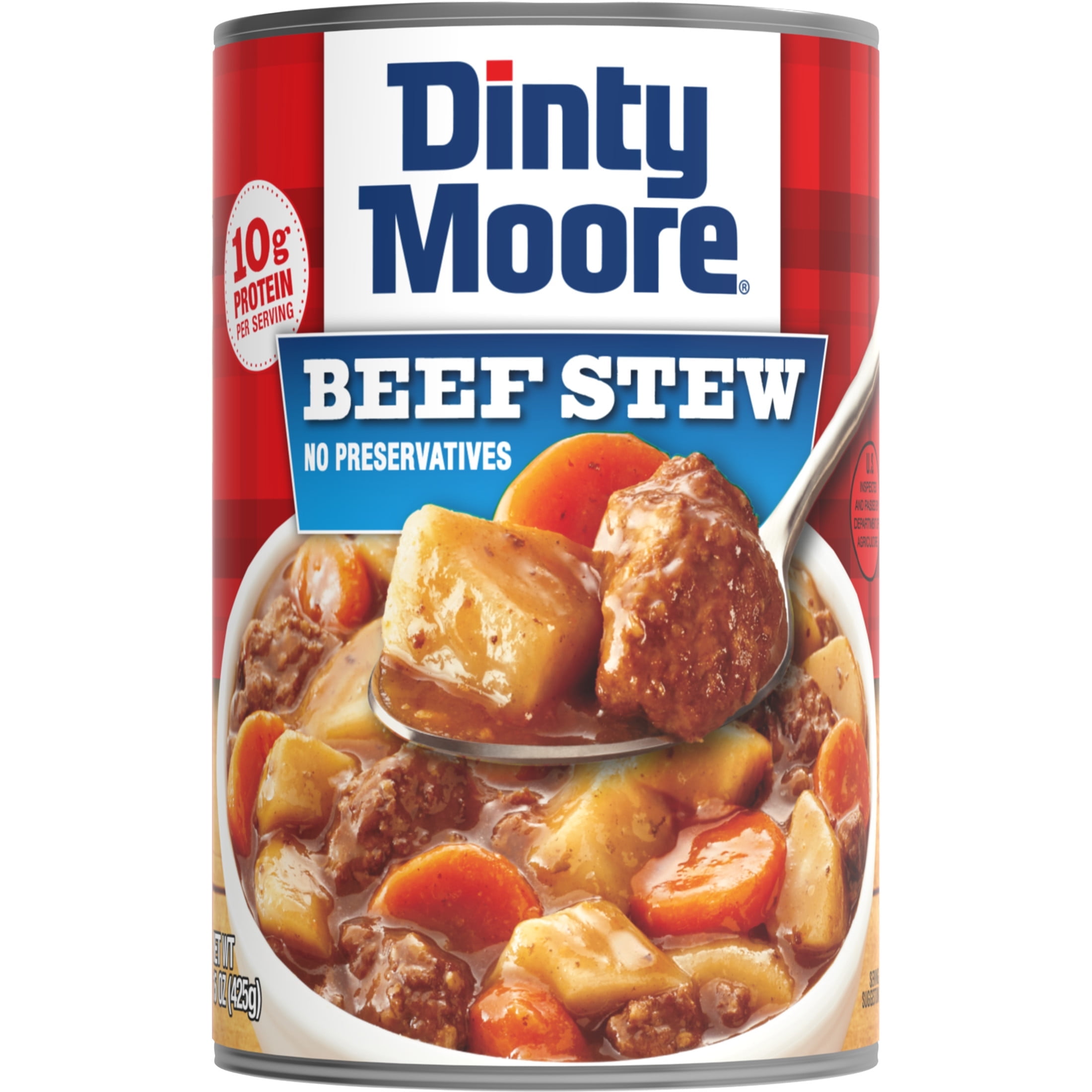 DINTY MOORE Beef Stew with Potatoes & Carrots, ShelfStable, 10 grams