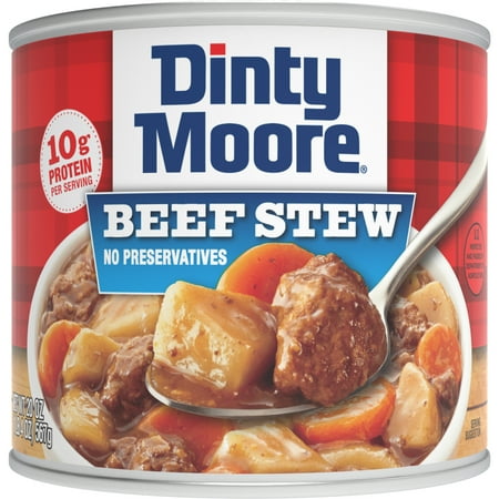 DINTY MOORE Beef Stew with Potatoes & Carrots, Shelf Stable, Serving per Container 2.5, 20 oz Steel Can