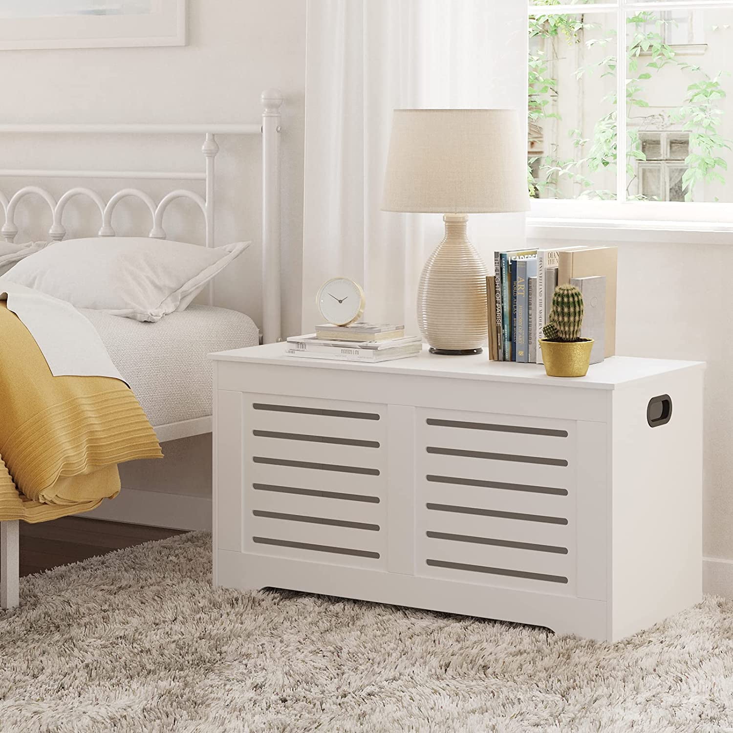 Entryway Storage Toy Chest With Seat On Top CTEX White Lift Top