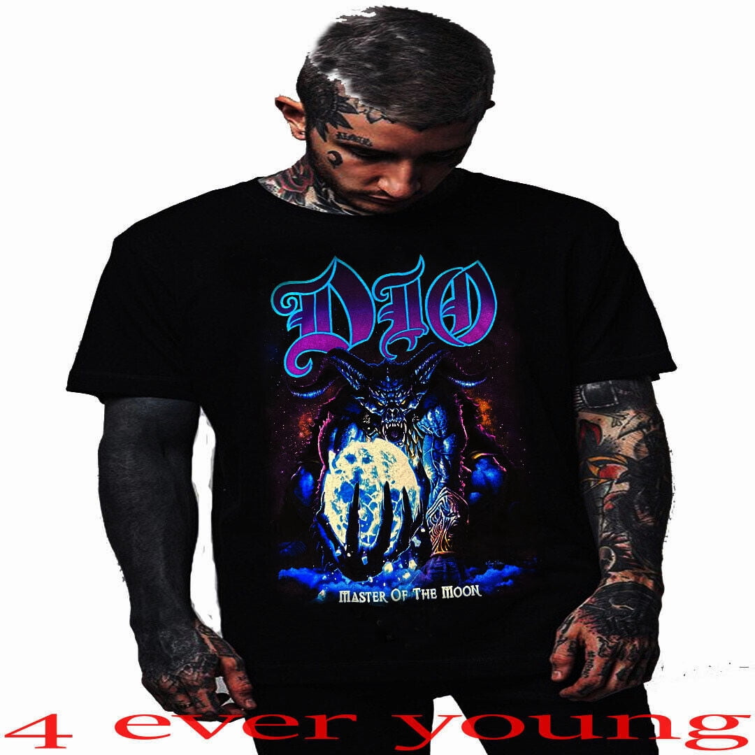 DIO RONNIE JAMES MASTER OF THE MOON HARD ROCK MEN'S SIZES BLACK T