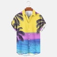 thumbnail image 2 of Allsense Men's Short Sleeve Cuban Guayabera Color Collared Shirts Party Red 3xl 2 of 10