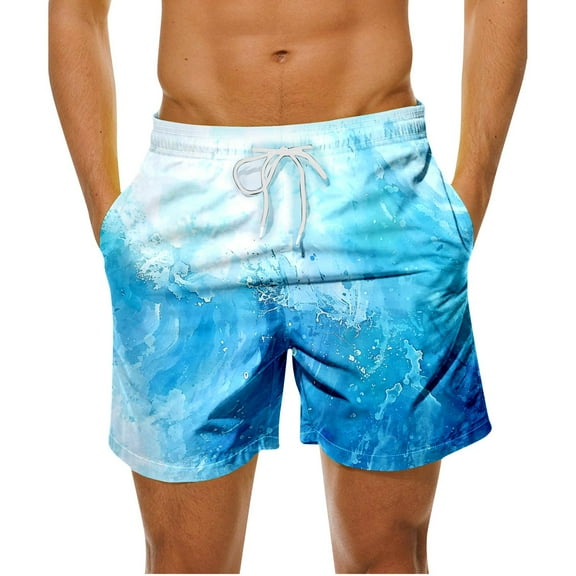 DIOAZUD Big and Tall Quick Dry Swim Shorts Men Lightweight and Comfortable Summer Wear Swimsuits Beach Shorts Fashion Casual Short Holiday Pants