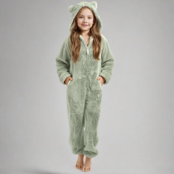 Cozy Rompers DIOAZUD Fuzzy Fleece Onesies Pajamas Jumpsuit with Pockets Cute Animal ...