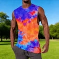thumbnail image 1 of DIOAZUD Men's Muscle Sleeveless Shirts Loose Fit Tie Dye Tank Tops Breathable Comfy Tanks Workout Tank Top for Men, 1 of 5