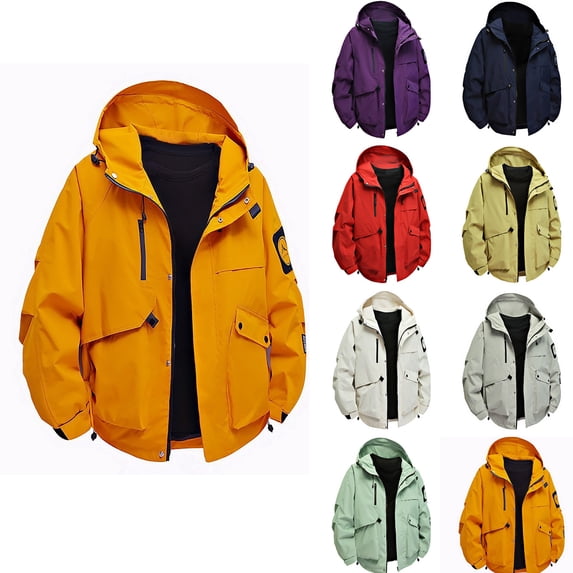DIOAZUD Men's Waterproof Windproof Warm Hooded Lightweight Outerwear Jackets