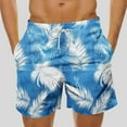 thumbnail image 1 of DIOAZUD Mens Hawaii Swim Trunks 5" Quick Dry Swim Shorts with Drawstring Elastic Waist Swimming Trunks Floral Print Tropical Beach Bathing Suit with Pockets, 1 of 5