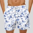 thumbnail image 1 of DIOAZUD Mens Hawaiian Swim Trunks with Drawstring Elastic Waist Swimming Trunks 5 Inch Bathing Suit Quick Dry Swim Shorts Vacation Beach Shorts with Pockets, 1 of 5