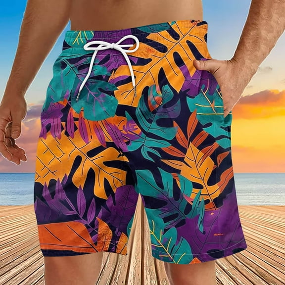 DIOAZUD Mens Swim Trunks Big and Tall Surfing Shorts Drawstring Elastic Waist Swimming Shorts 5" Quick Dry Swimming Trunks Beach Bathing Suits Swimwear with Pockets