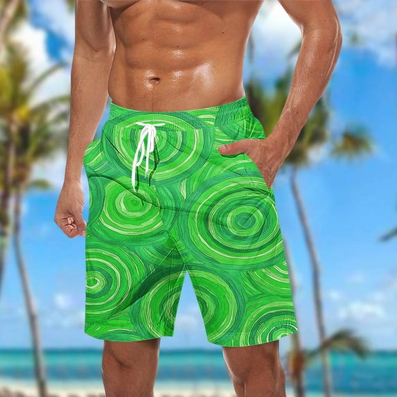 DIOAZUD Mens Swim Trunks Quick Dry Swimming Board Shorts Breathable Fit Hawaii Beach Shorts Elastic Waist Drawstring Bathing Suits Big and Tall Swim Suits with Pockets