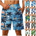 thumbnail image 1 of DIOAZUD Quick Dry Men's Swim Trunks with Drawstring and Pockets Loose Fit Lightweight Palm Tree Print Beach Bathing Suit for Surfing, 1 of 6
