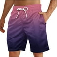 thumbnail image 1 of DIOAZUD Swim Trunks for Men Big and Tall Elastic Waist Beach Shorts with Drawstring Quick Dry Board Shorts Gradient Color Hawaiian Swimming Shorts Summer Sports Surfing Swimwear with Pockets, 1 of 4