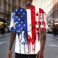 thumbnail image 1 of DIOAZUD USA Flag Tees for Men Crewneck Short Sleeve T-Shirts Lightweight Loose Patriotic Shirts Summer Casual 4th of July Tee s-5xl, 1 of 6