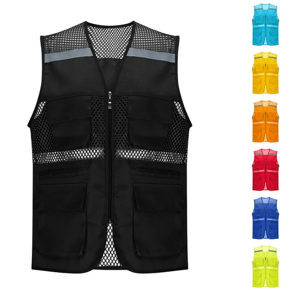 DIOAZUD Vest for Men Women Summer Lightweight Breathable Mesh Vests Plus Size Outdoor Hiking Travel Safari Cargo Vests