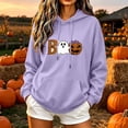 thumbnail image 1 of DIOAZUD Women's Halloween Sweatshirts Plus Size Ghost Print Pullover Hoodies Vintage Going Out Long Sleeve Shirt Tops Halloween Costumes, 1 of 5