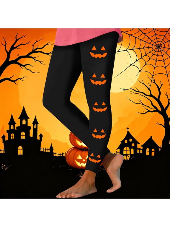 Women's Halloween Yoga Pants High Waisted Leggings Stretch Workout Running Tights for Fall Festival Daily Wear
