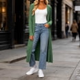 thumbnail image 1 of DIOAZUD Women's Plus Size Ribbed Knit Cardigan Extra Long Open Front Long Sleeve Floor Length Cardigan Sweater Soft Lightweight, 1 of 8