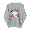thumbnail image 1 of DIOAZUD Womens Halloween Sweatshirts Plus Size Ghost Graphic Pullovers Fall Classic Round Neck Long Sleeve Sweater Tops Halloween Costumes, 1 of 5