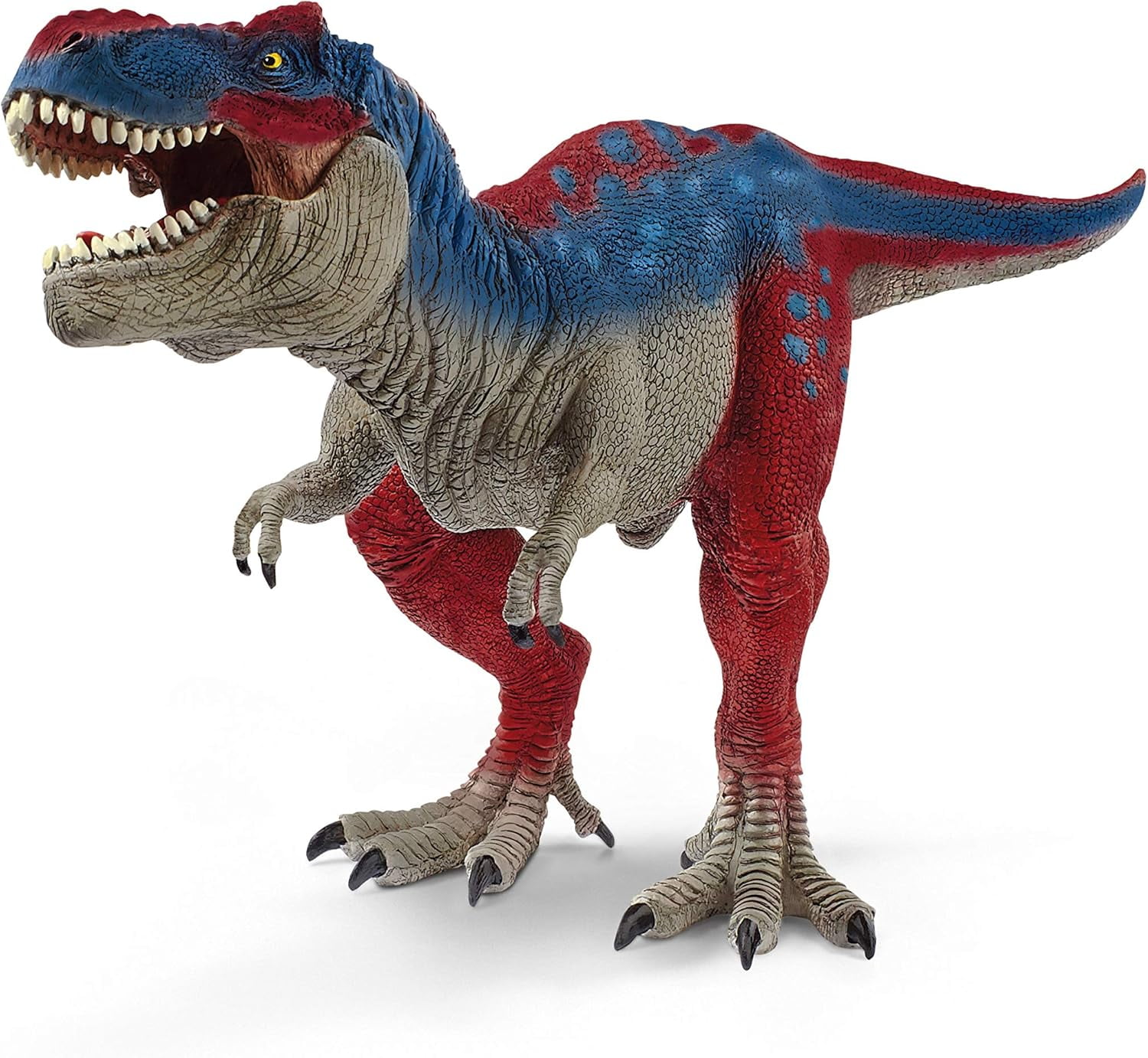 Large Blue and Yellow Realistic Dinosaur Figurine