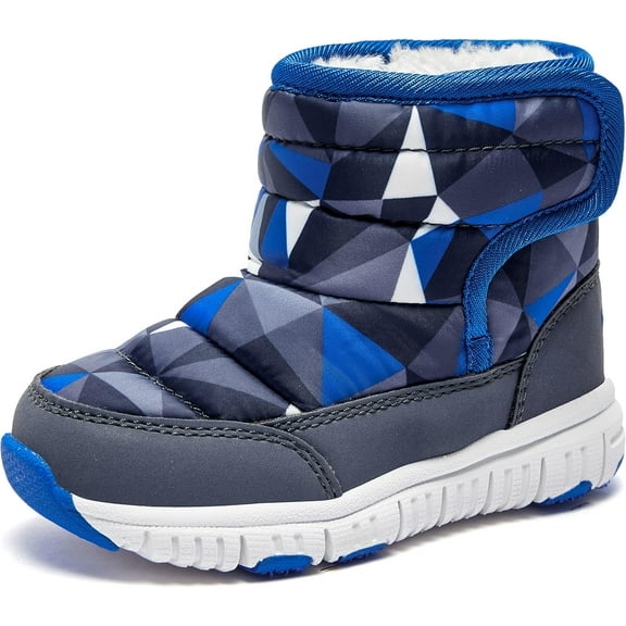 DIOXADOP Boys Girls Toddler Snow Boots Waterproof Slip Resistant Outdoor Winter Shoes(Toddler/Little Kids/Big Kids)