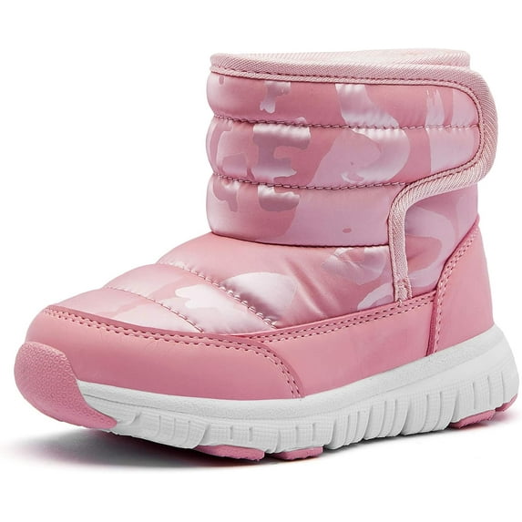 DIOXADOP Boys Girls Toddler Snow Boots Waterproof Slip Resistant Outdoor Winter Shoes(Toddler/Little Kids/Big Kids)