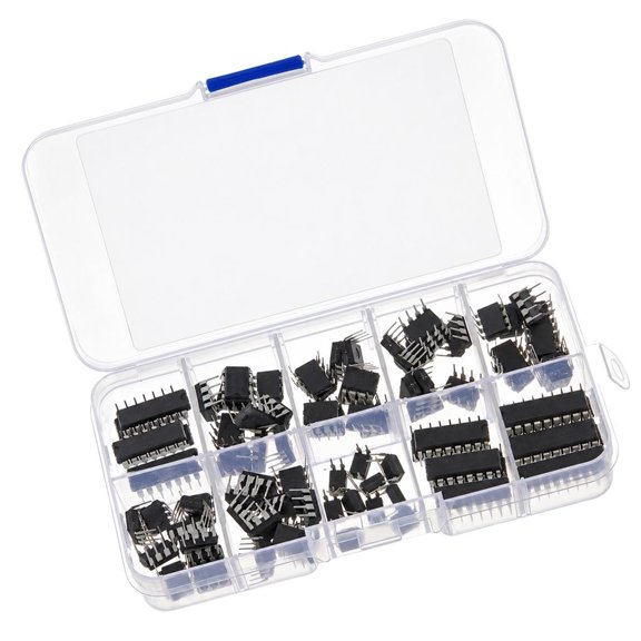 DIP Signal Component Integrated Circuit Chip for Prototyping Board Projects