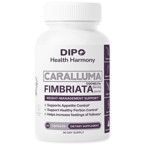 DIPO Caralluma Fimbriata 1200mg, Weight Loss & Appetite Suppressant, 60 Ct