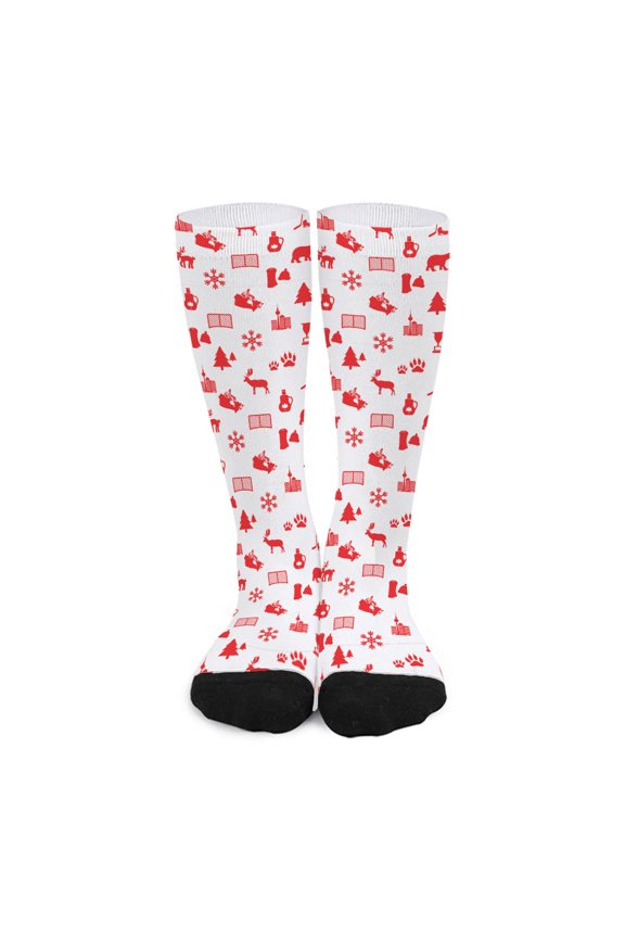 Canada Country Pattern Print Long Socks