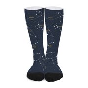 DIQADILA Constellation Sky Map Print Long Socks